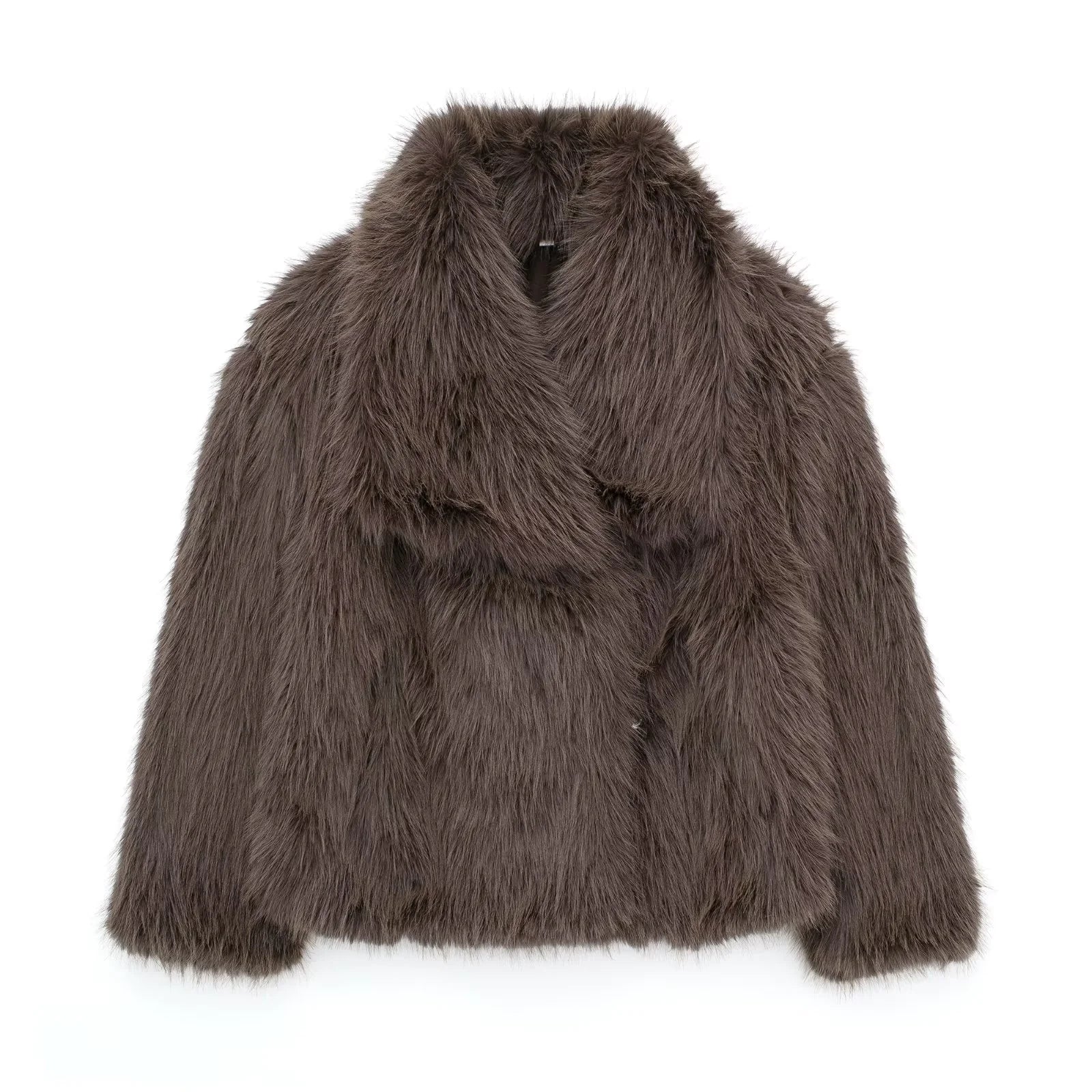 Women’s Faux Fox Fur Coat – Luxury Winter Jacket - Fromathena