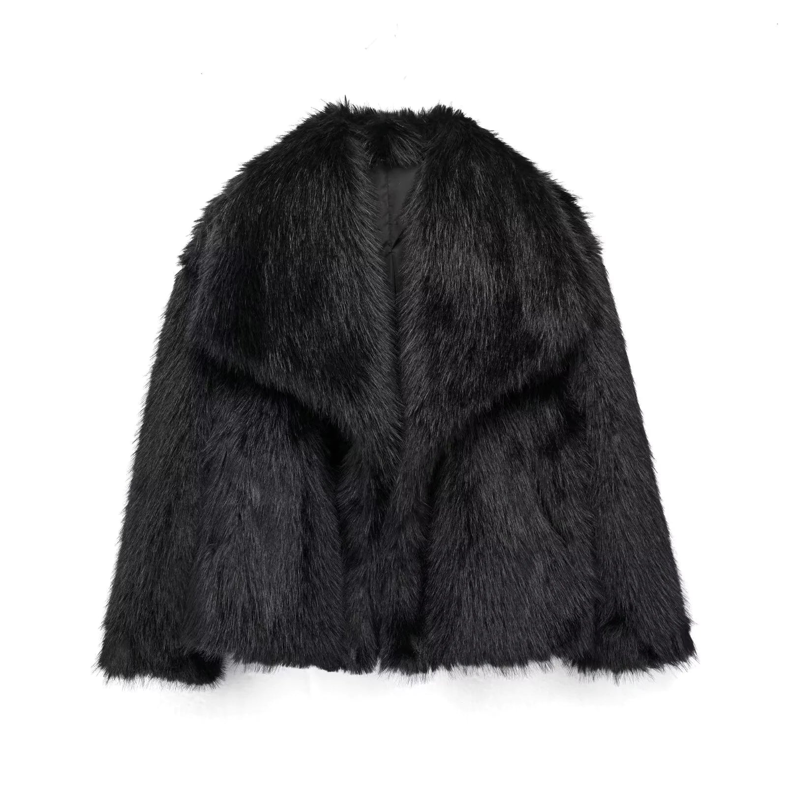 Women’s Faux Fox Fur Coat – Luxury Winter Jacket - Fromathena